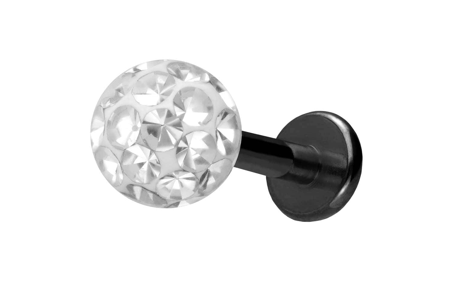 Titan Labret Piercing mit Innengewinde EPOXY-KUGEL